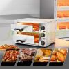 Commercial Pizza Oven 305mm Pizza Stainless Steel Electric Oven with 3 Rotary Knobs