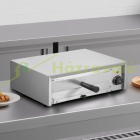   Kereskedelmi pizzasütő 305 mm-es rozsdamentes acél elektromos sütő, 1 forgatógombbal