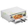 Kereskedelmi pizzasütő 305 mm-es rozsdamentes acél elektromos sütő, 1 forgatógombbal