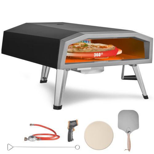 Portable outdoor pizza oven for 406.4 mm pizza gas stainless steel with pizza oven accessories