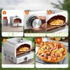 Outdoor pizza oven, portable gas oven, 430 stainless steel, for camping