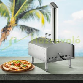   Pizza sütő kültéri kemence 50x40x74,5 cm rozsdamentes acél pizzasütő 