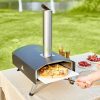 Portable pizza oven outdoor stainless steel pizza oven max. 540 ℃ with shovel, pizza stone, carrying bag