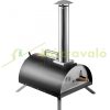 Pizza oven outdoor oven 60x40x79 cm stainless steel wood-burning pizza oven