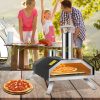 Pizza oven outdoor oven 76x44x54 cm stainless steel pizza oven foldable with four legs