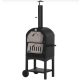 Pizza oven BBQ 3-level grill oven 63x54x161 cm