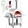 Outdoor Pizza Oven Stainless Steel Pizza Oven Oven Portable Pellet/Gas Oven with Wheels for Camping