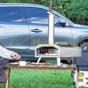   Kültéri pizzasütő hordozható pellet-/gázüzemű pizzasütő, összecsukható, kempinghez, 30 cm pizzához 