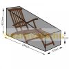 Tarpaulin for sunbed 144x57x92 cm Weatherproof and tear-resistant protective cover for garden furniture