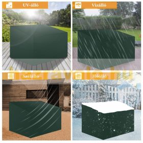   Takaróponyva hintaágyhoz 185x117x170 cm időjárásálló és szakadásálló védőborítás kerti bútorokhoz