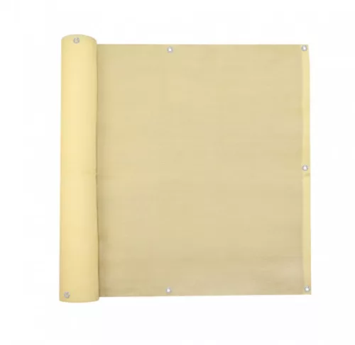 Erkély belátásgátló szélfogó 600 x 90 cm légáteresztő balkonháló bézs