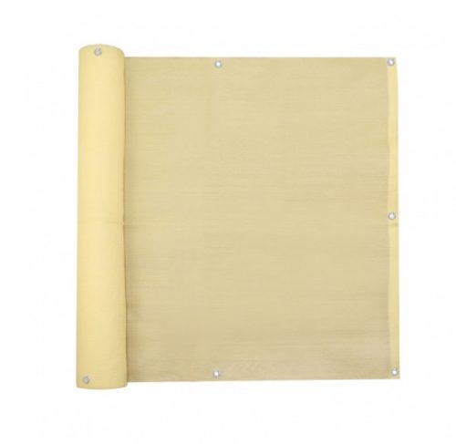 Erkély belátásgátló szélfogó 600 x 90 cm légáteresztő balkonháló bézs