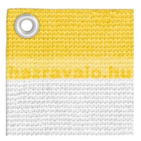   Erkély belátásgátló szélfogó 300 x 90 cm légáteresztő balkonháló sárga-fehér