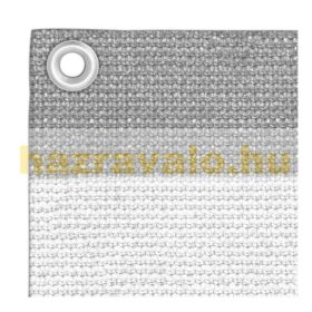   Erkély belátásgátló szélfogó 600 x 75 cm légáteresztő balkonháló szürke-fehér