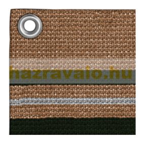   Erkély belátásgátló szélfogó 600 x 90 cm légáteresztő balkonháló zöld-barna