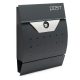 Modern design mailbox with anthracite colored newspaper holder, powder-coated galvanized steel