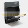 Modern design mailbox with anthracite colored newspaper holder, powder-coated galvanized steel