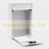 Galvanized steel letter box with number lock with name window, white letter box