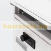 Galvanized steel letter box with number lock with name window, white letter box