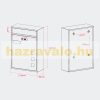 Galvanized steel letter box with number lock with name window, white letter box
