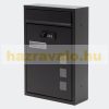 Galvanized steel letterbox with number lock with name window, black letterbox