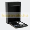 Galvanized steel letterbox with number lock with name window, black letterbox