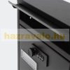Galvanized steel letterbox with number lock with name window, black letterbox