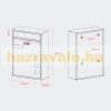 Galvanized steel letterbox with number lock with name window, black letterbox