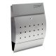 Modern design mailbox with silver gray newspaper holder, stainless steel 