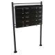 Condominium mailbox black 10-piece outdoor rack group mailbox galvanized steel letterbox system