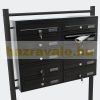 Condominium mailbox black 10-piece outdoor rack group mailbox galvanized steel letterbox system