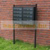 Condominium mailbox black 10-piece outdoor rack group mailbox galvanized steel letterbox system