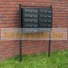 Condominium mailbox black 10-piece outdoor rack group mailbox galvanized steel letterbox system