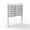 Condominium mailbox white 10-piece outdoor rack group mailbox galvanized steel letterbox system