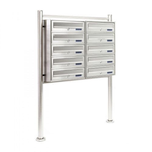 Stainless condominium mailbox 10-piece outdoor rack group inox letterbox letterbox system