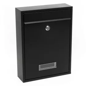   Nagy méretű horganyzott acél postaláda fekete névtartó ablakkal fali levélszekrény