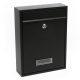 Large galvanized steel letterbox with black name window wall letterbox