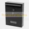 Large galvanized steel letterbox with black name window wall letterbox