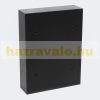 Large galvanized steel letterbox with black name window wall letterbox