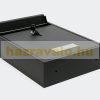 Large galvanized steel letterbox with black name window wall letterbox