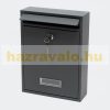 Large galvanized steel mailbox with anthracite name window wall letterbox