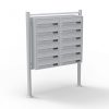 Condominium mailbox gray 12-piece outdoor rack group mailbox galvanized steel letterbox system