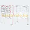 Condominium mailbox gray 12-piece outdoor rack group mailbox galvanized steel letterbox system