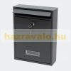 Galvanized steel mailbox in anthracite color with name window, simple practical appearance