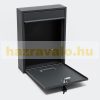 Galvanized steel mailbox in anthracite color with name window, simple practical appearance