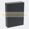 Galvanized steel mailbox in anthracite color with name window, simple practical appearance