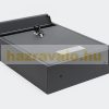 Galvanized steel mailbox in anthracite color with name window, simple practical appearance