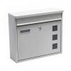 Galvanized steel letterbox silver letterbox with name window minimal design