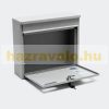 Galvanized steel letterbox silver letterbox with name window minimal design