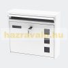 Galvanized steel letterbox white letterbox with name window minimal design